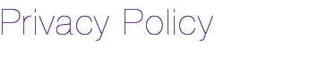 Privacy Policy